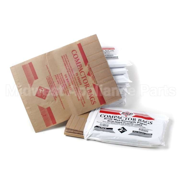 675186BULK Whirlpool 15 Compactor Paper Bags