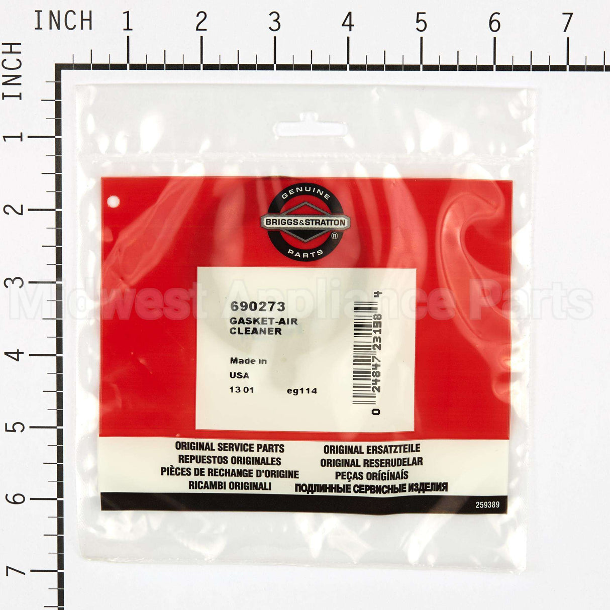 690273 Briggs & Stratton Gasket-Air Cleaner