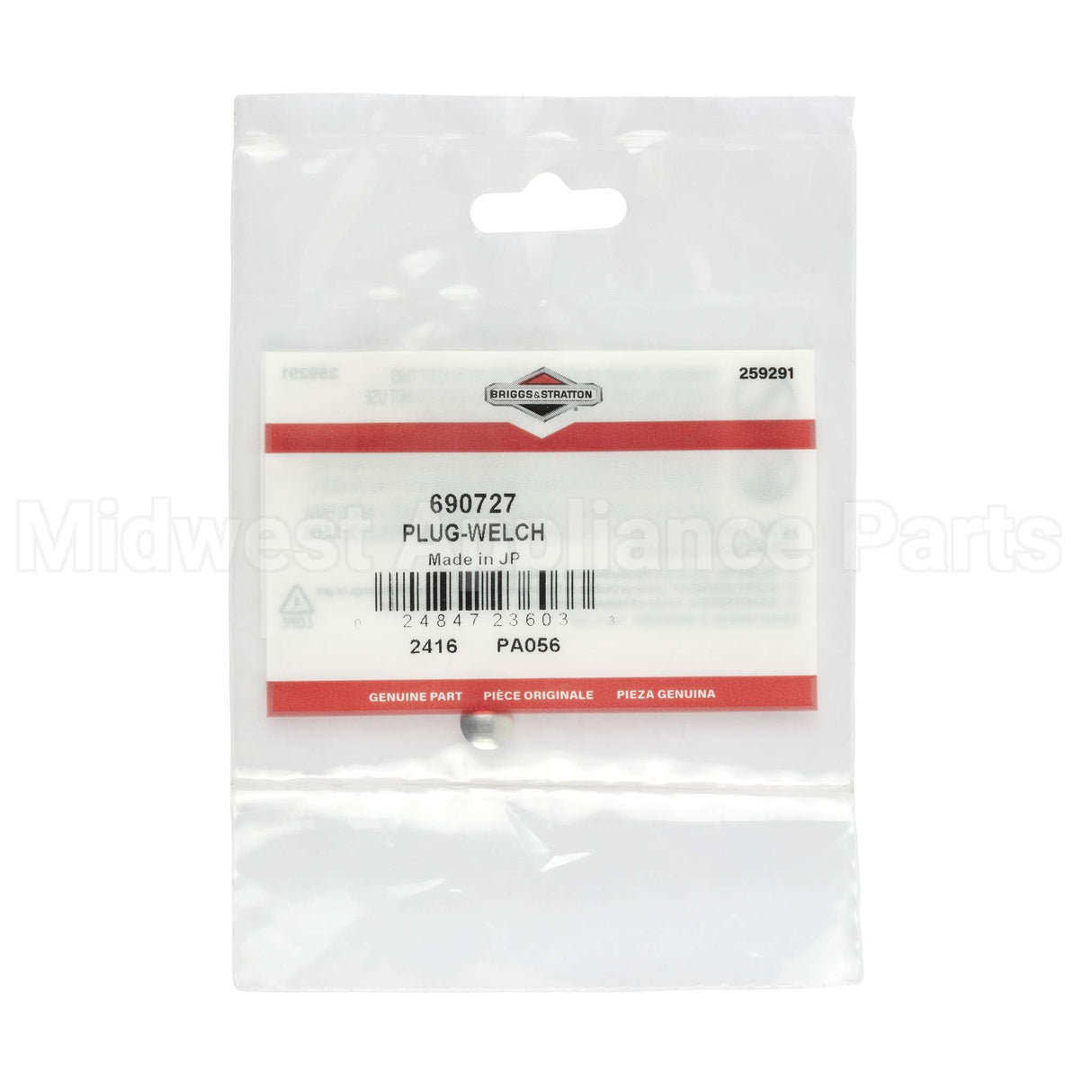690727 Briggs & Stratton Plug-Welch