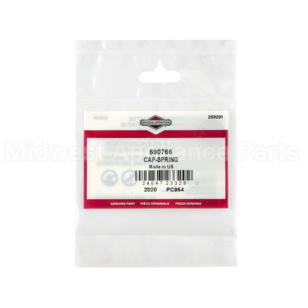 690766 Briggs & Stratton Cap-Spring