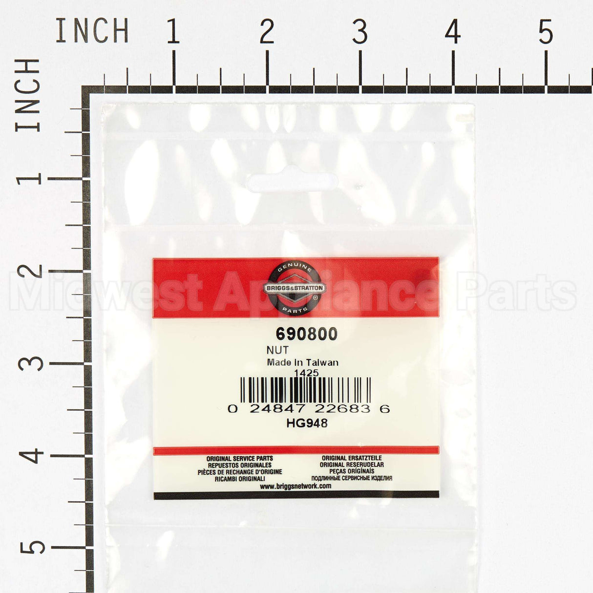 690800 Briggs & Stratton Nut