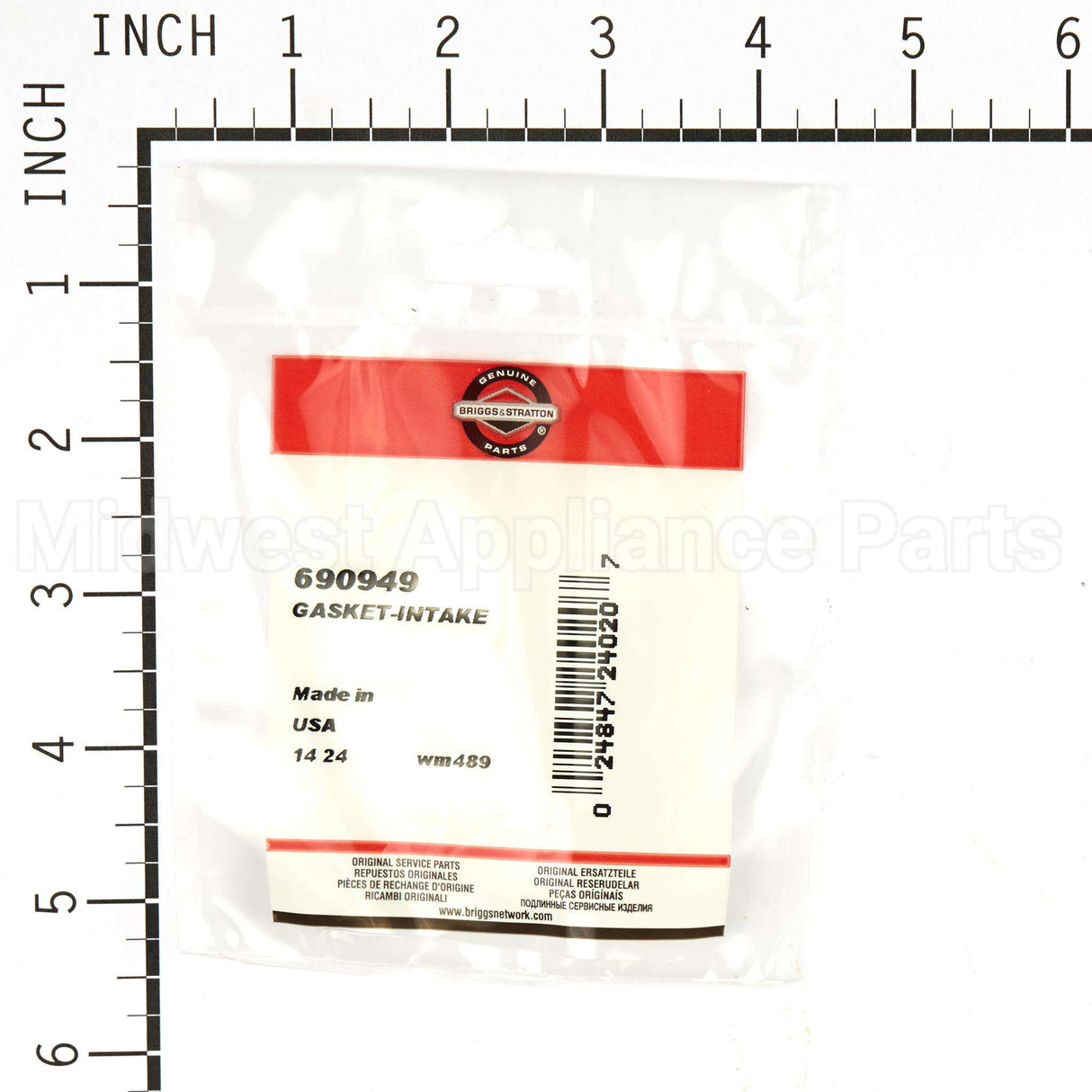 690949 Briggs & Stratton Gasket-Intake