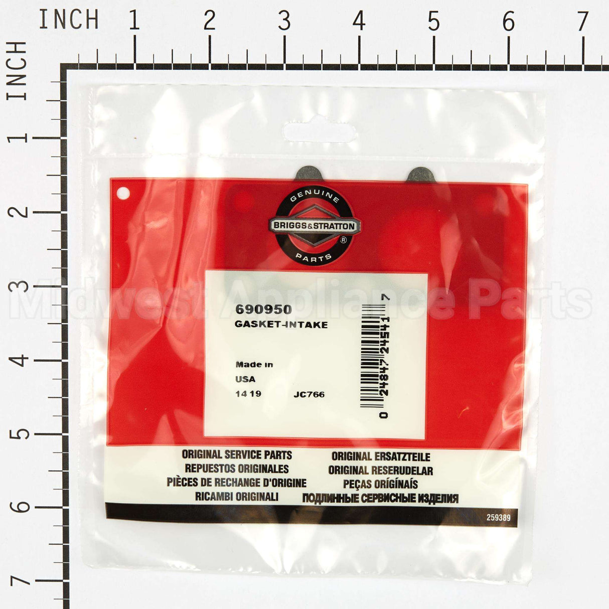 690950 Briggs & Stratton Gasket-Intake