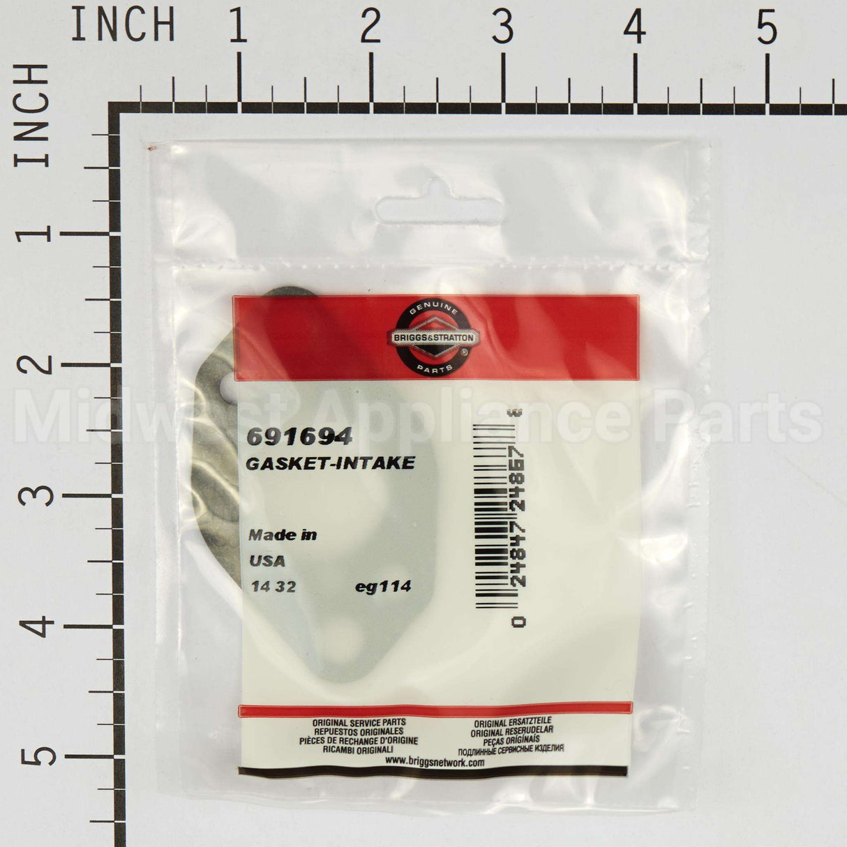 691694 Briggs & Stratton Gasket-Intake