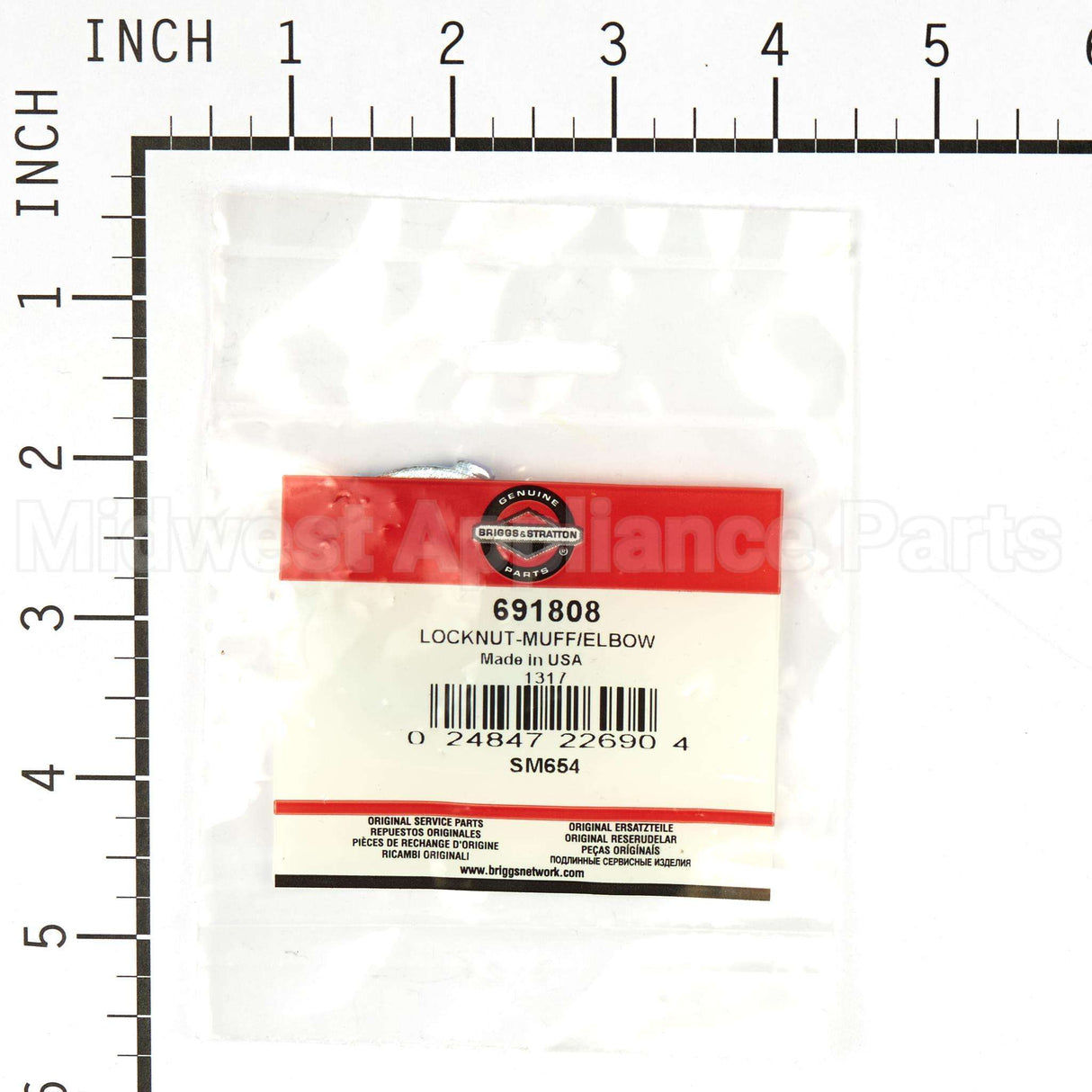 691808 Briggs & Stratton Locknut-Muff/Elbow