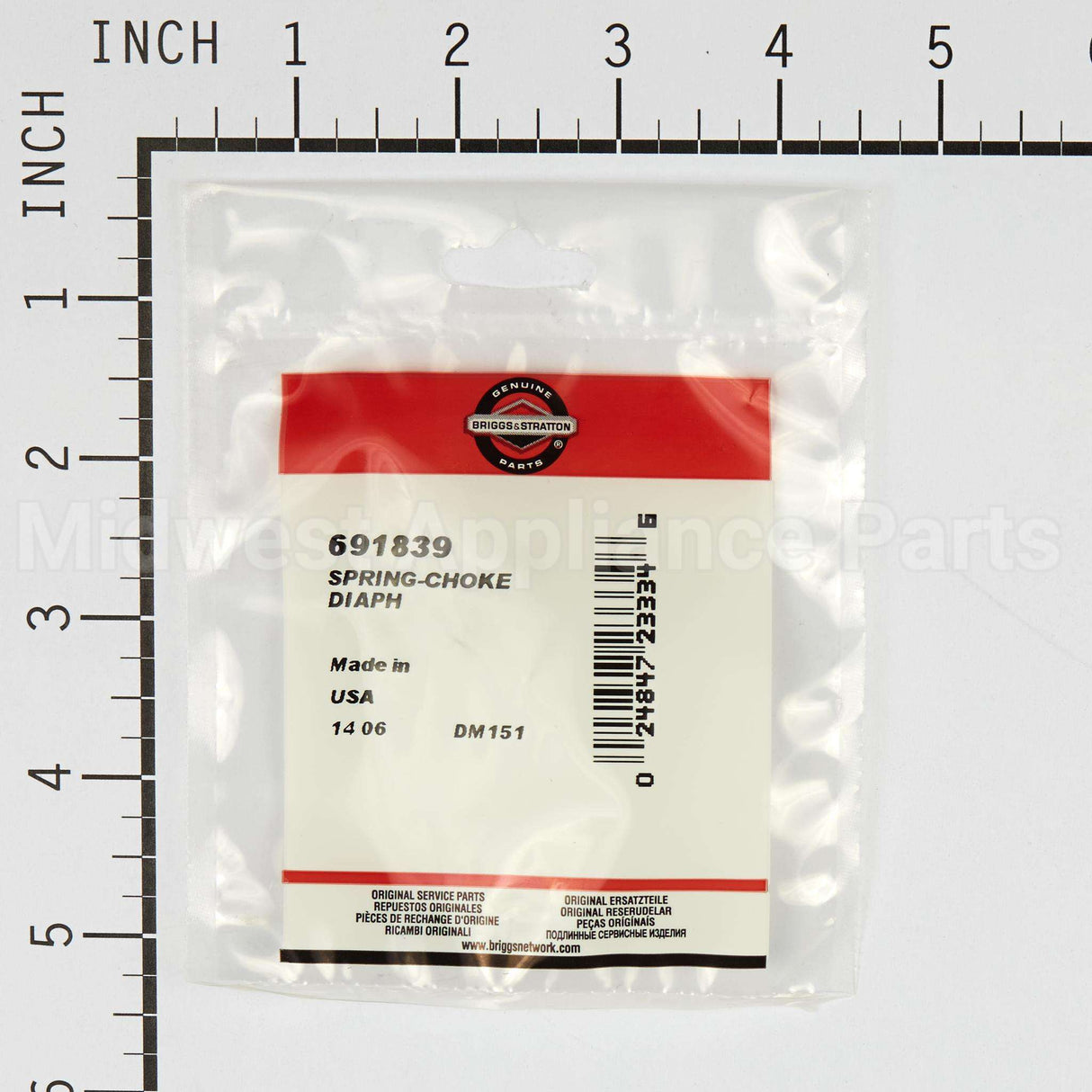 691839 Briggs & Stratton Spring-Choke Diaph