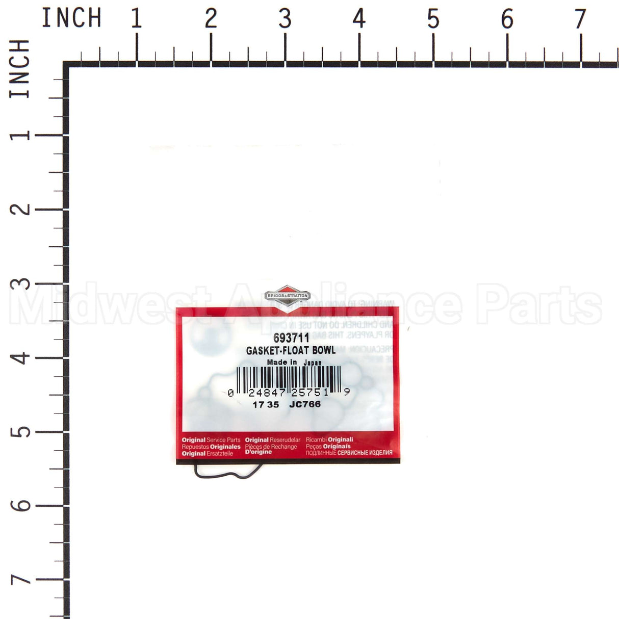 693711 Briggs & Stratton Gasket-Float Bowl