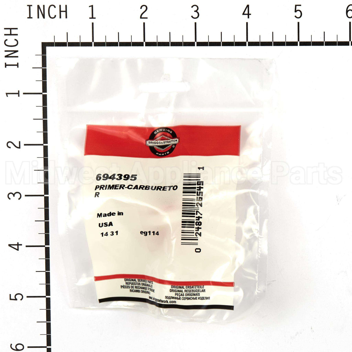 694395 Briggs & Stratton Primer-Carburetor