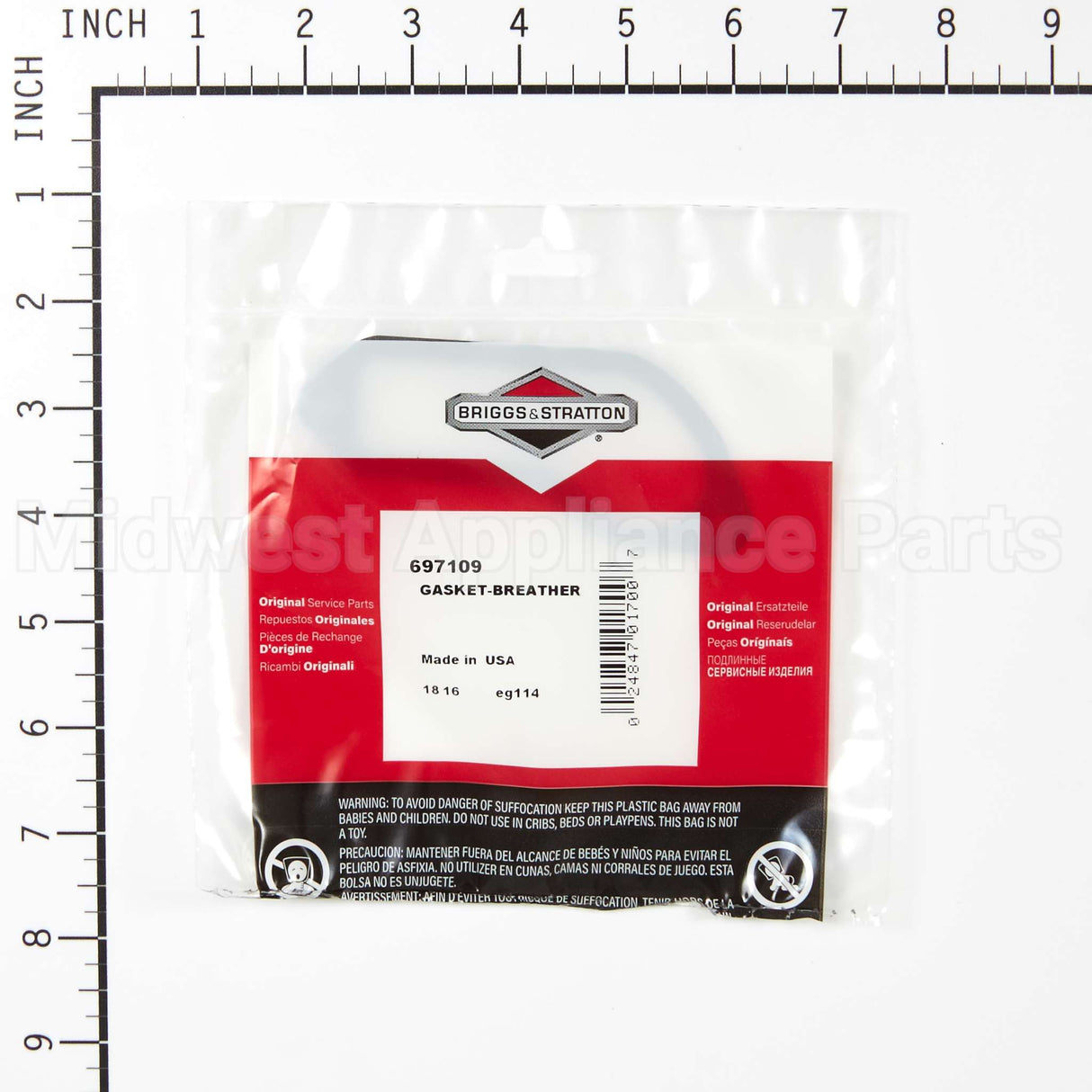 697109 Briggs & Stratton Gasket-Breather