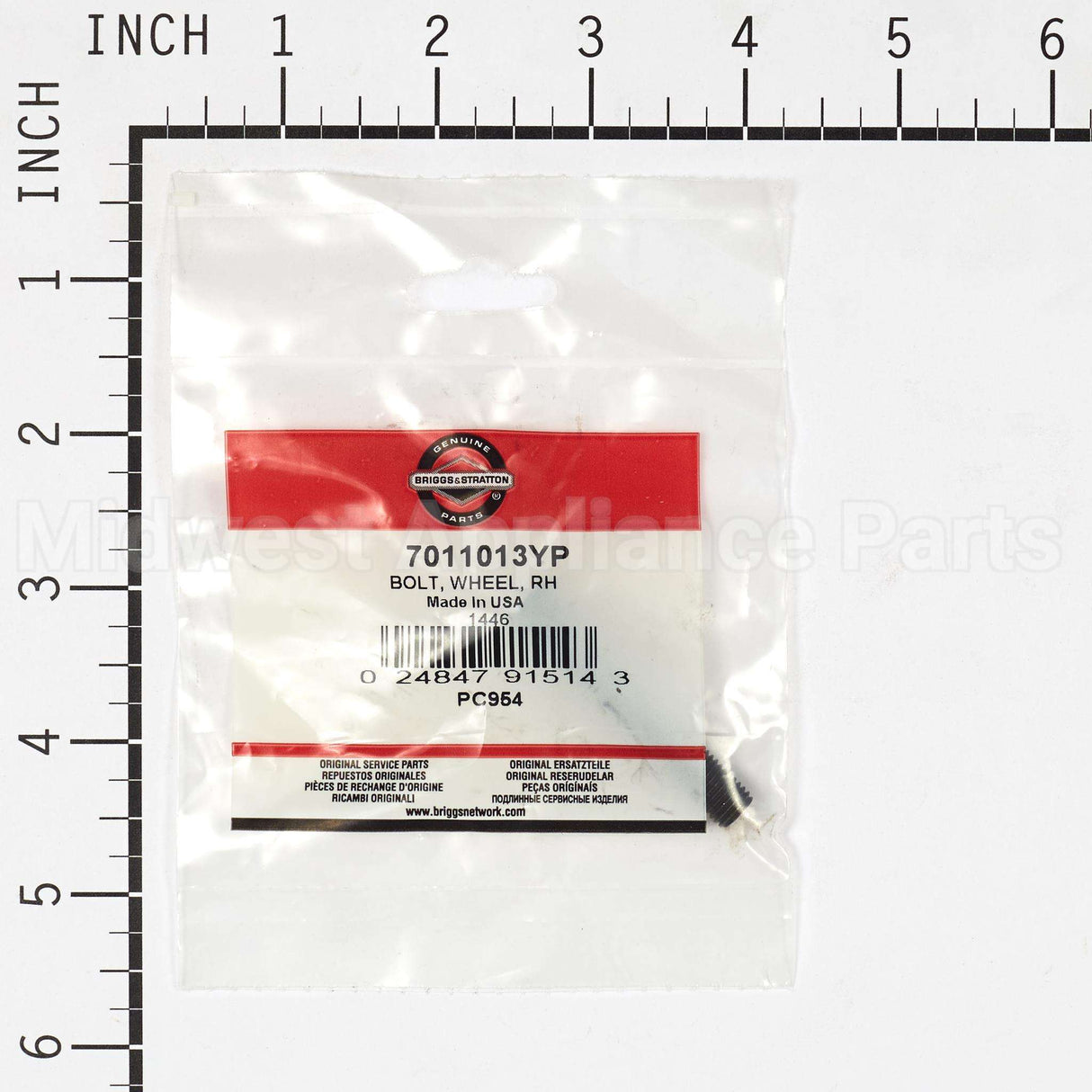 7011013YP Briggs & Stratton Bolt Wheel Rh