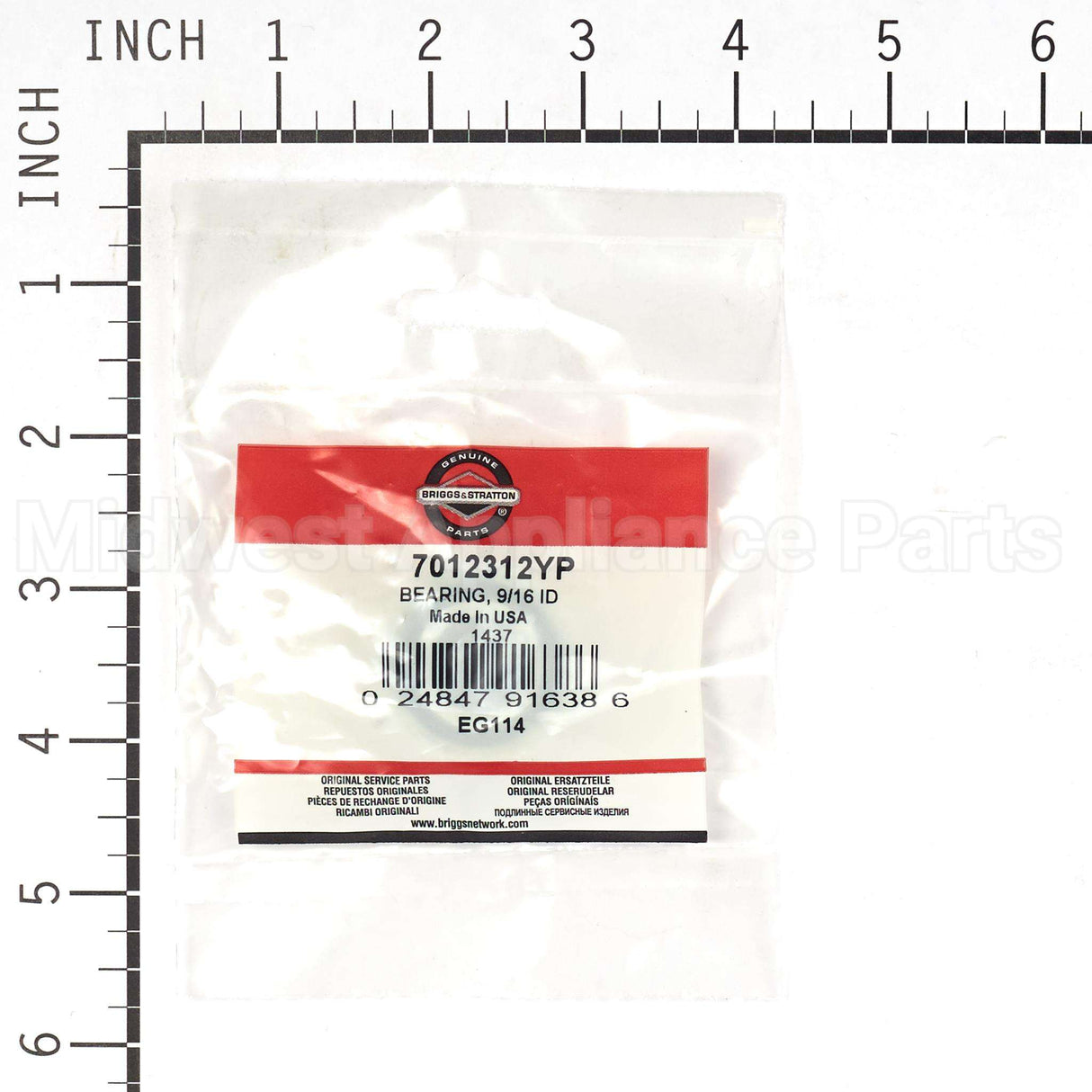 7012312YP Briggs & Stratton Bearing 9/16 Id