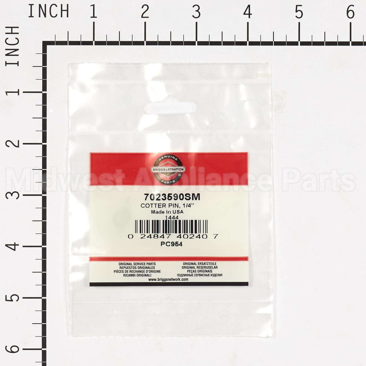 7023590SM Briggs & Stratton Cotter Pin 1/4",",",1"