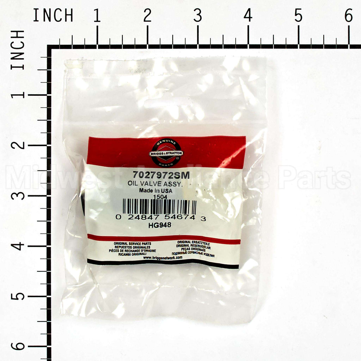 7027972SM Briggs & Stratton Oil Valve Assy.