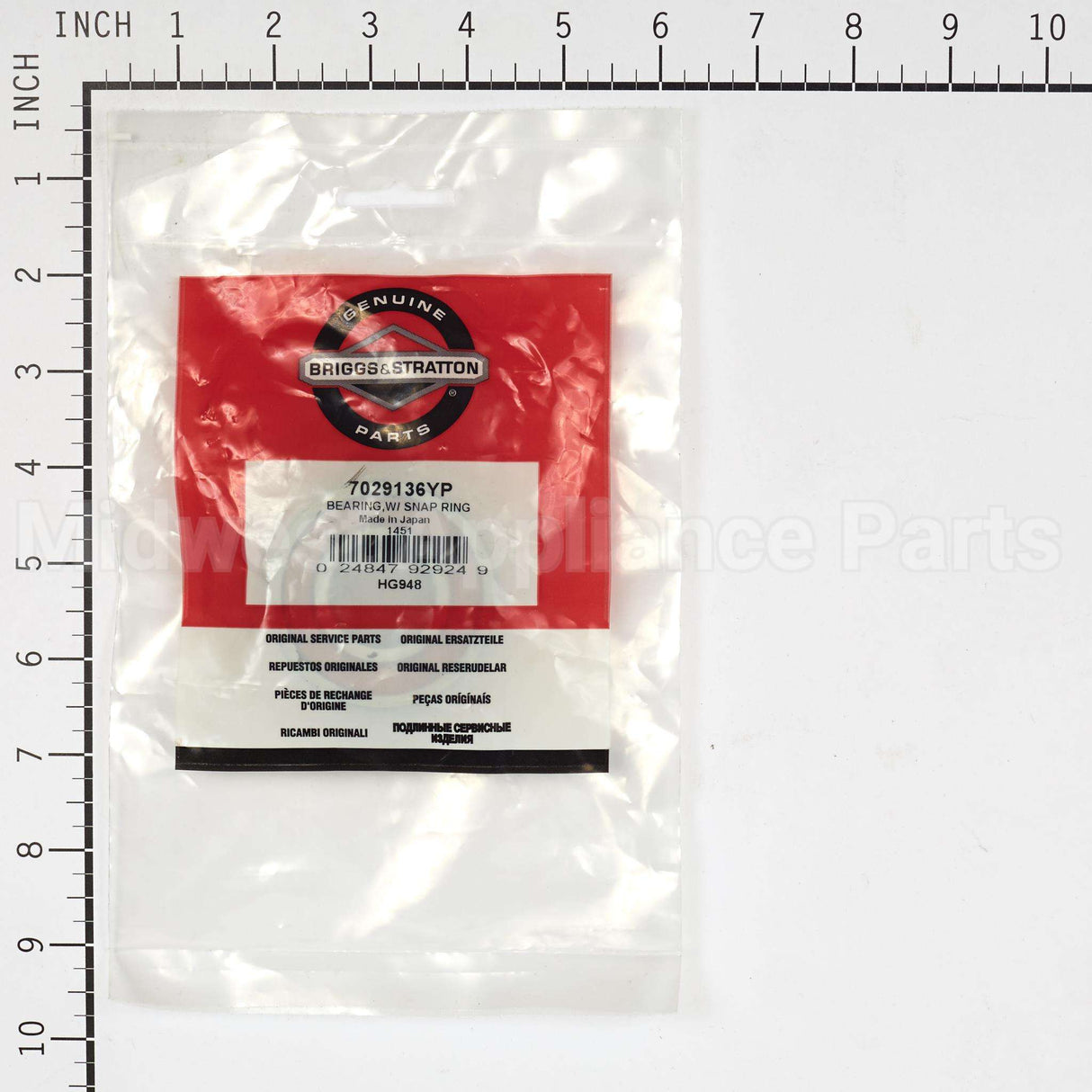 7029136YP Briggs & Stratton Bearingw/ Snap Ring