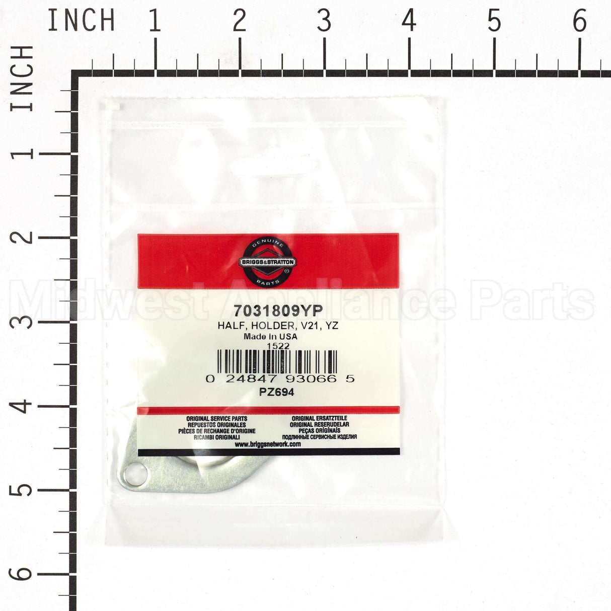 7031809YP Briggs & Stratton Half Holder V21 Yz
