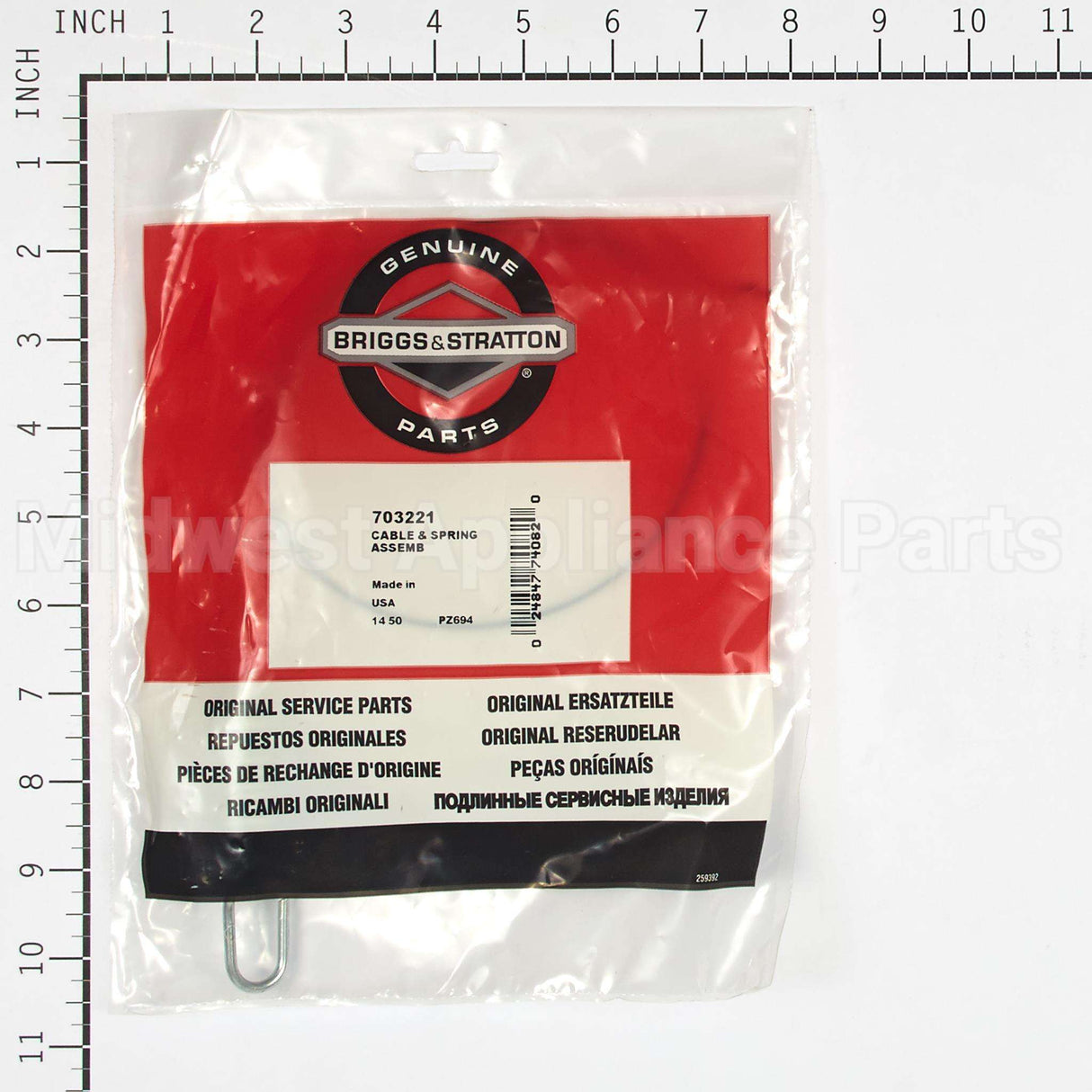 703221 Briggs & Stratton Cable & Spring Assemb