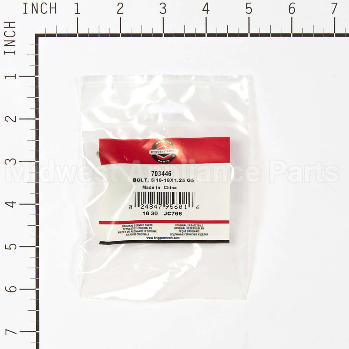 703446 Briggs & Stratton Bolt 5/16-18X1.25 G5