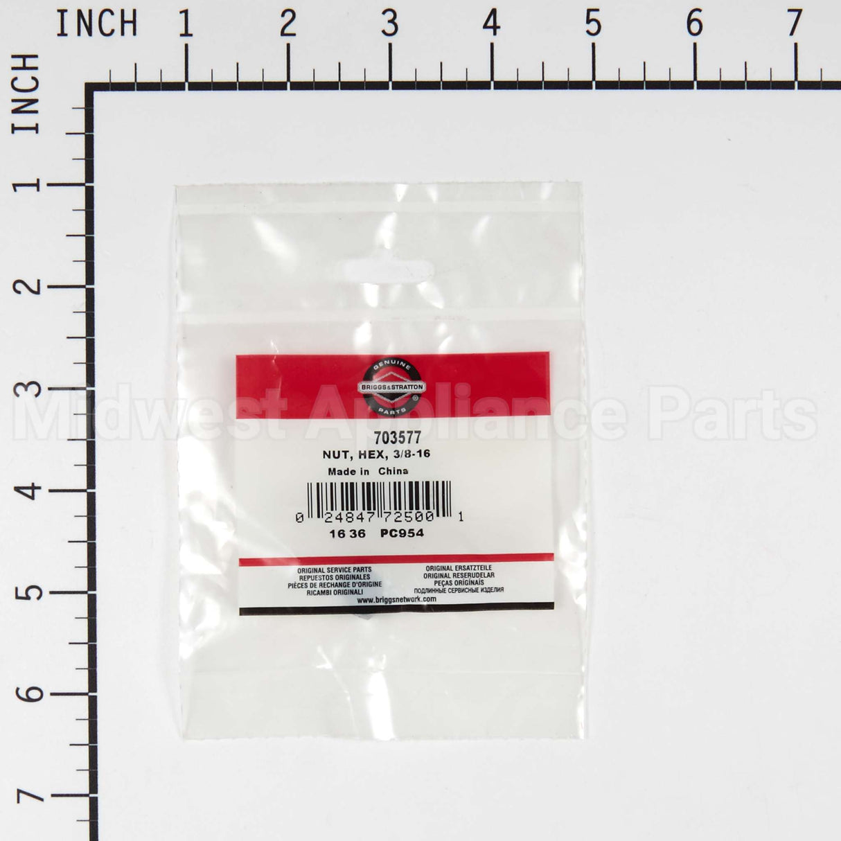 703577 Briggs & Stratton Nut Hex 3/8-16