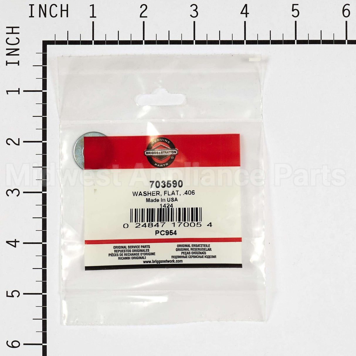 703590 Briggs & Stratton Washer Flat .406