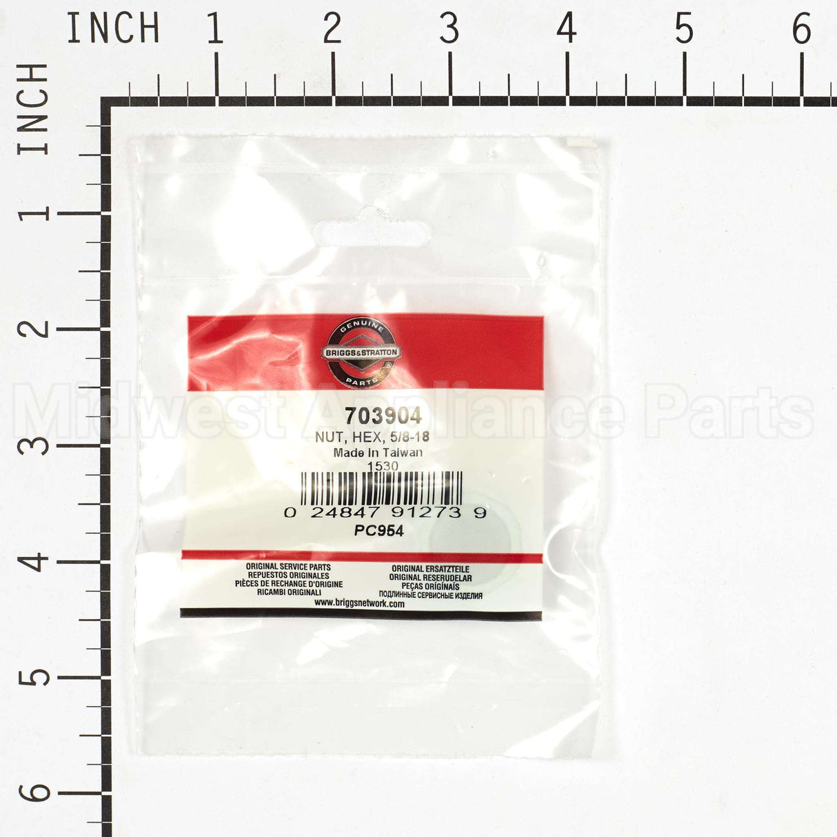 703904 Briggs & Stratton Nut Hex 5/8-18