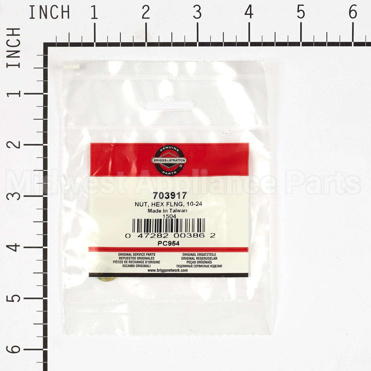 703917 Briggs & Stratton Nut Hex Flng 10-24