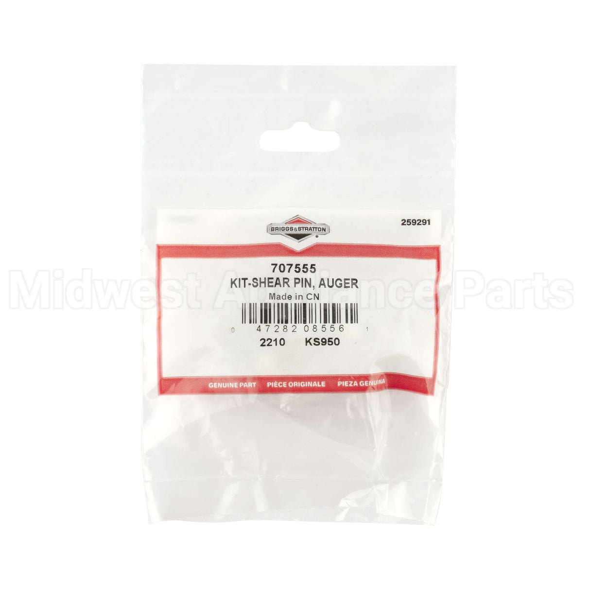 707555 Briggs & Stratton Kit-Shear Pin Auger