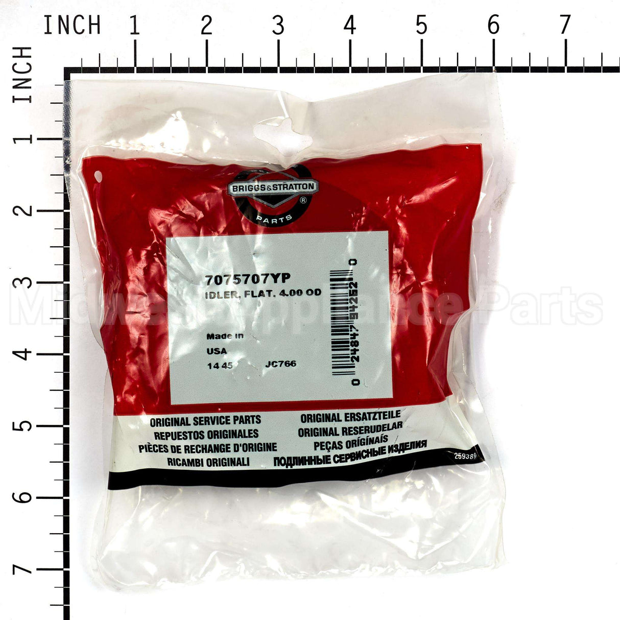 7075707YP Briggs & Stratton Idler Flat 4.00 Od