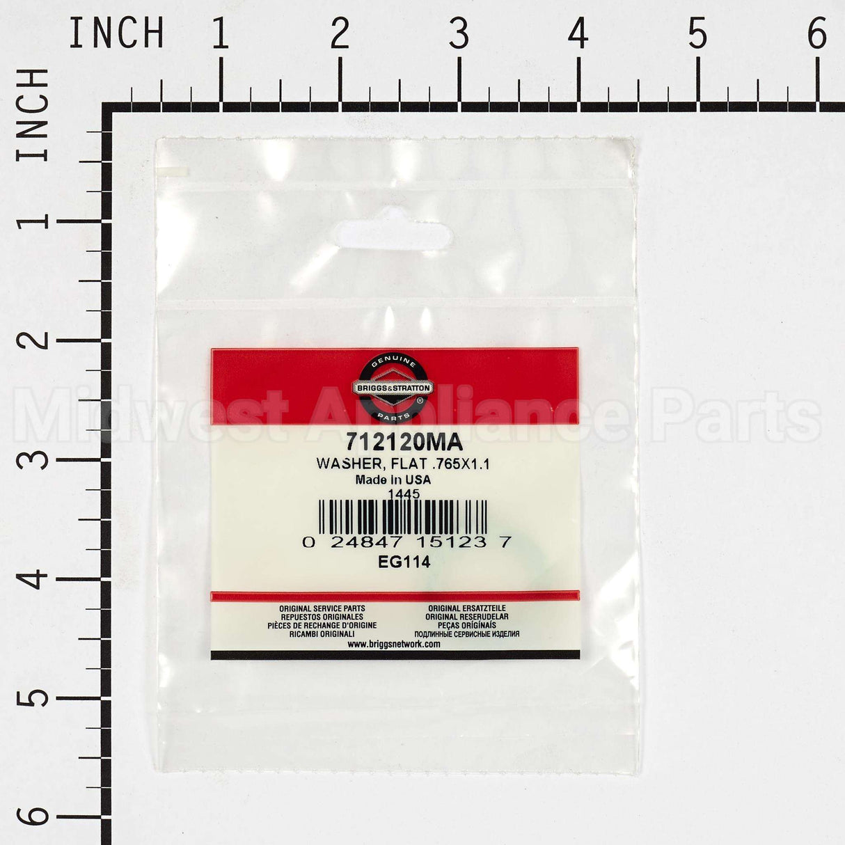 712120MA Briggs & Stratton Washer Flat .765X1.1