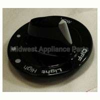 74008850 Whirlpool Knob Burner (Blk)