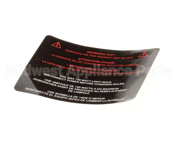 74063 Henny Penny Label-Hot Surf/150W Bulb Scr