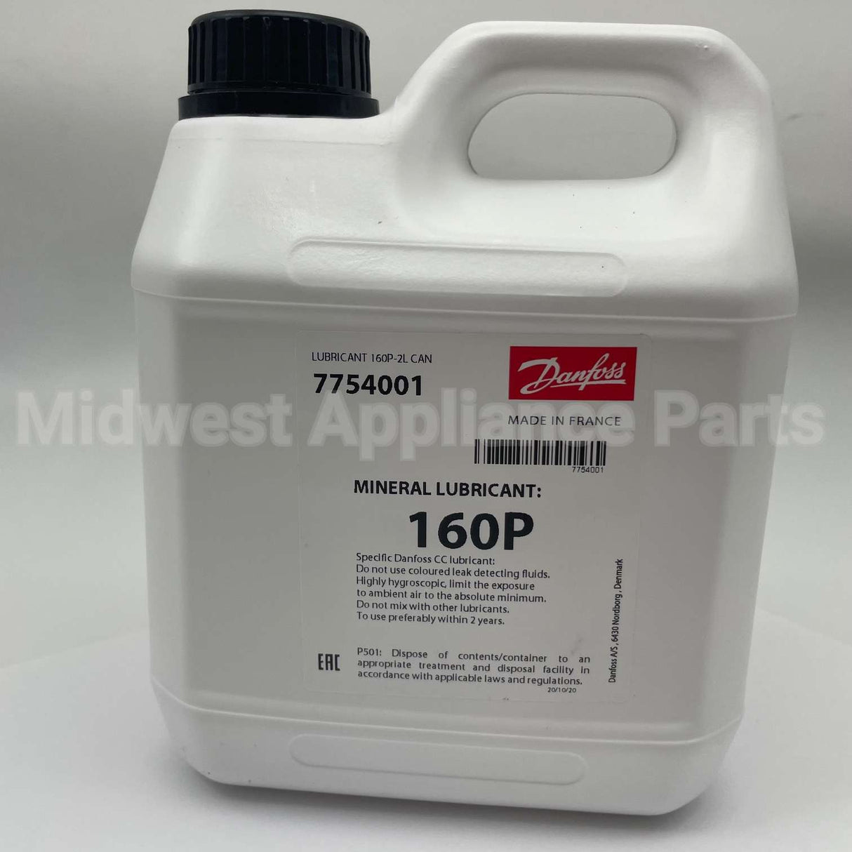 7754001 Danfoss 160P Mineral Oil 2 Liter Can