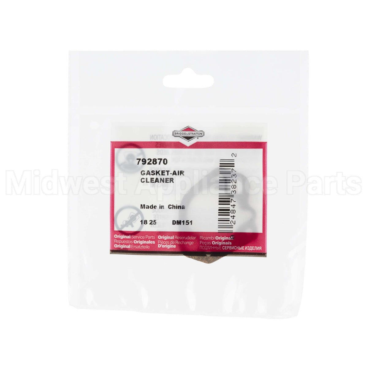 792870 Briggs & Stratton Gasket-Air Cleaner