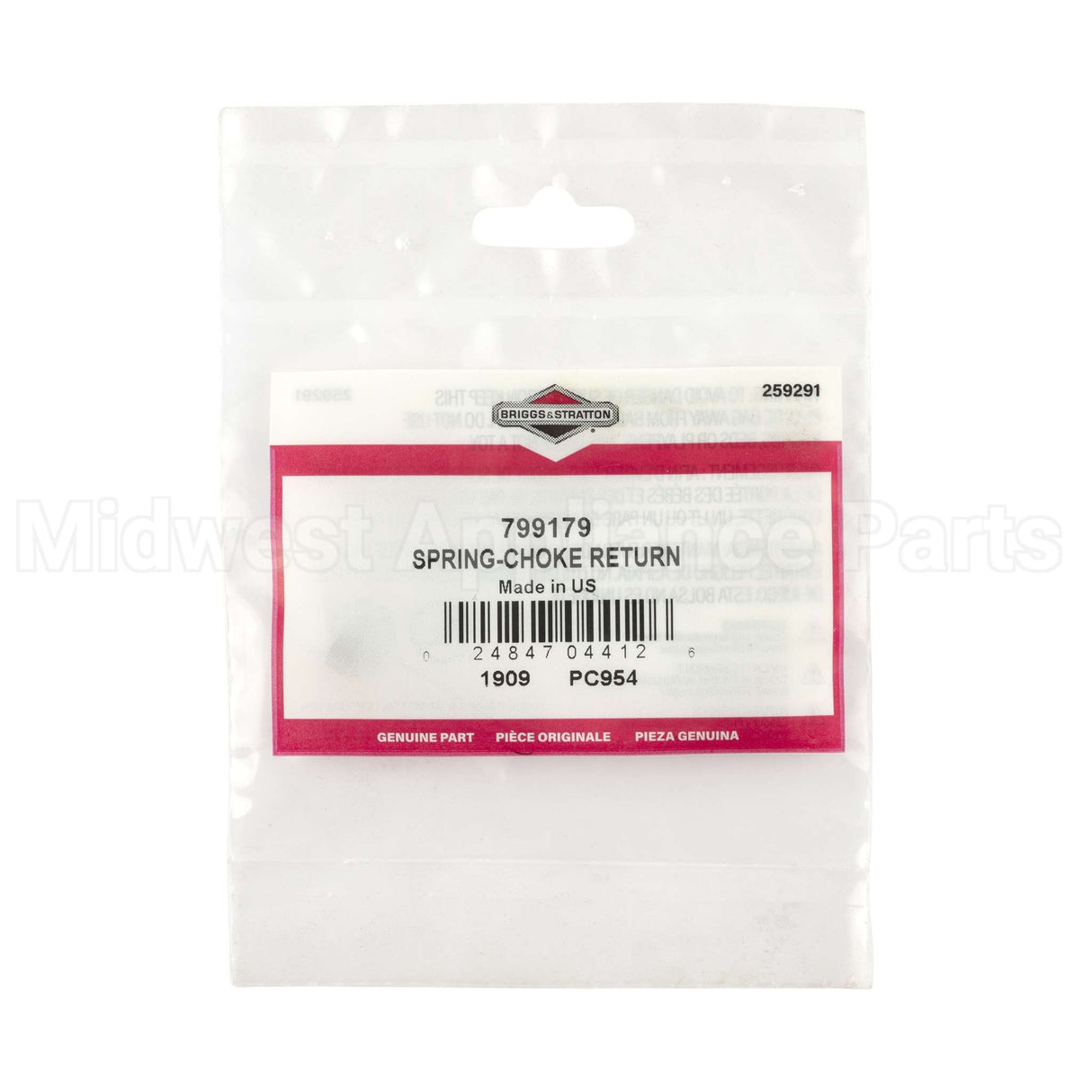 799179 Briggs & Stratton Spring-Choke Return