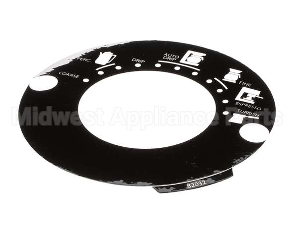 82032 Grindmaster Cecilware Decal, Grnd Sel 875 Blk