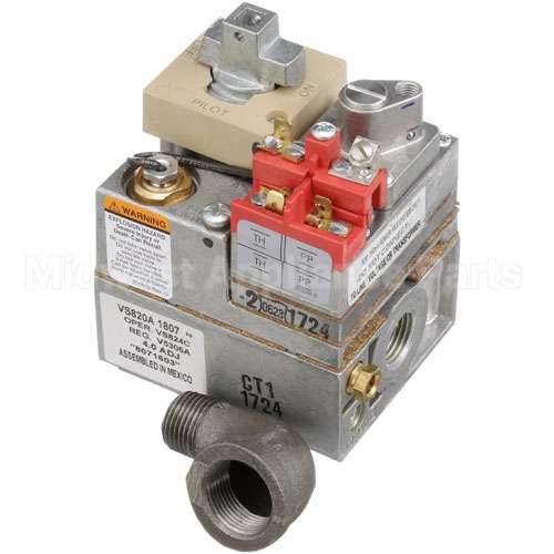 826-2267 Compatible Frymaster Valve, 1/2" X 1/2", 4.0" Wc Gas