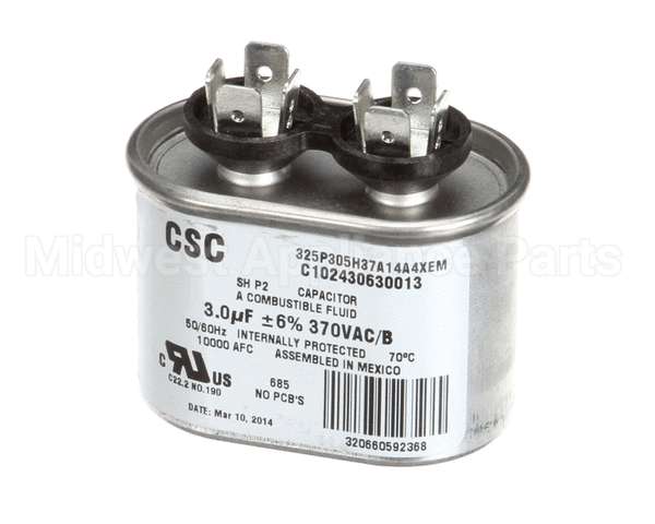 8504583 Manitowoc Ice Run Capacitor 3Mfd 370V 60Hz