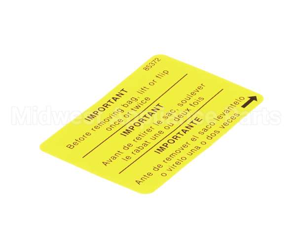 85372 Grindmaster Cecilware Decal, 875 Flip To Clean Out