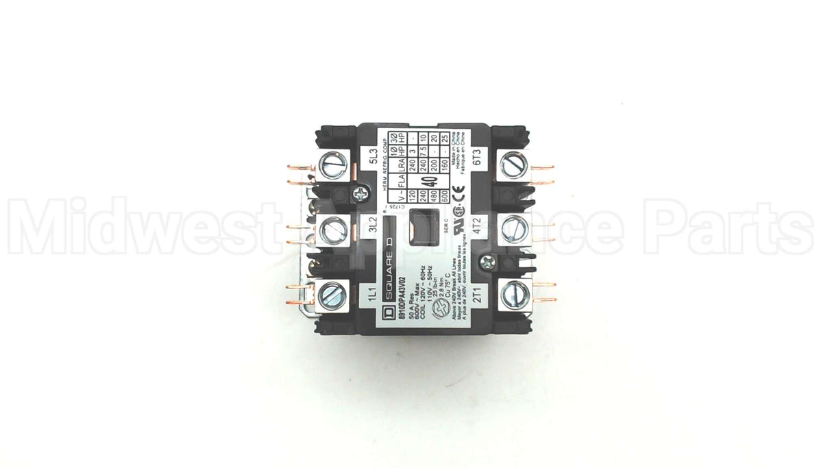 8910DPA43V02 Schneider Electric (Square D) 3Pole 40Amp 120V Contactor
