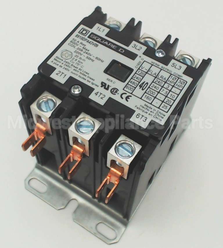 8910DPA43V09 Schneider Electric (Square D) 208-240V 40Amp 3Pole Contactor