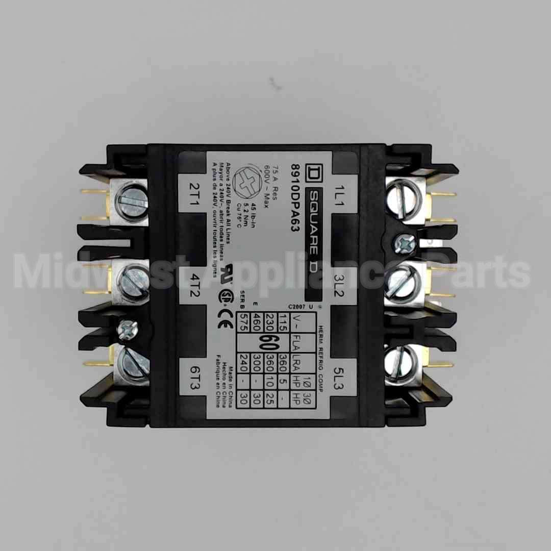 8910DPA63V14 Schneider Electric (Square D) 24V 3Pole 60Amp Contactor