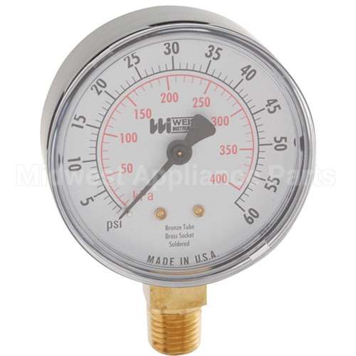 918460 Compatible Hobart Gauge, Water Pressure, 0-60 Psi