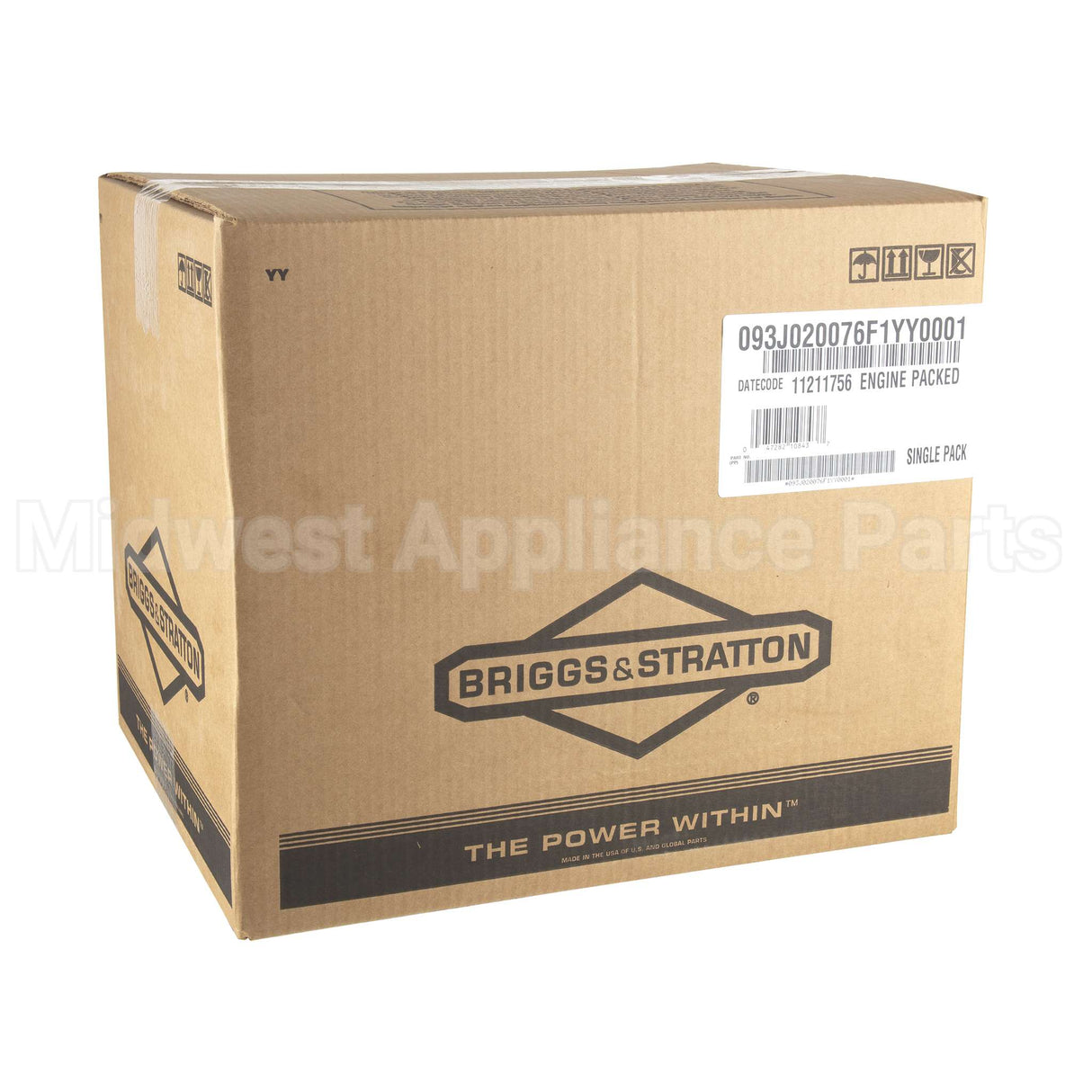 93J02-0076-F1 Briggs & Stratton Engine Packed Single Carton