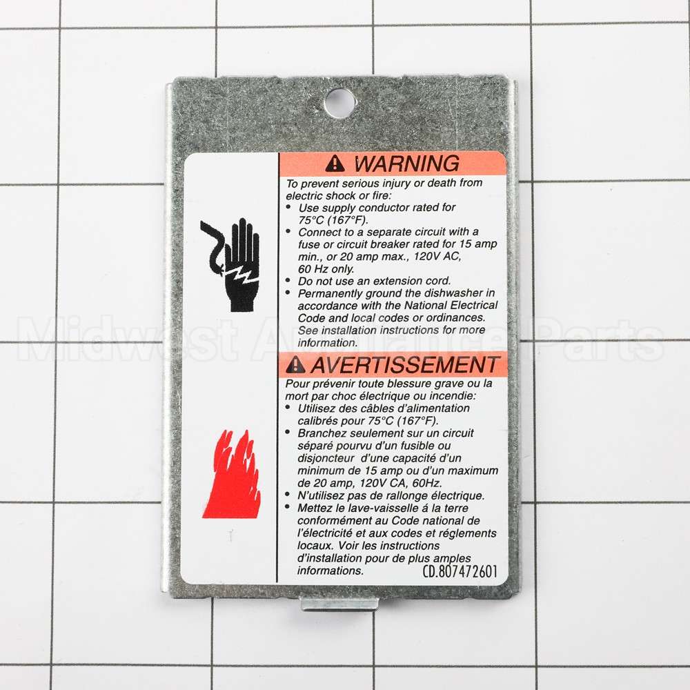 A03337103 Frigidaire Cover