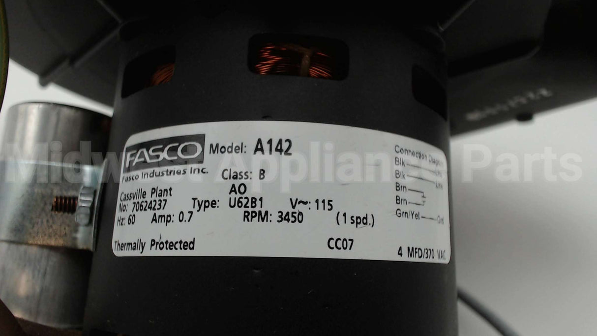 A142B Regal Rexnord - Fasco 115V 3450Rpm 1Spd Ccse Ind Mtr