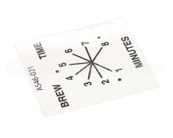 A546-021 Grindmaster Cecilware Decal, Columbia Timer