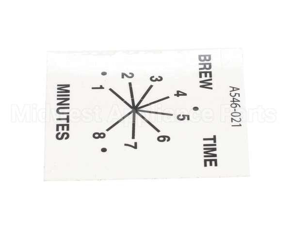 A546-021 Grindmaster Cecilware Decal, Columbia Timer