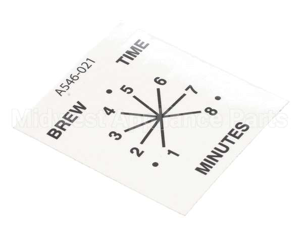 A546-021 Grindmaster Cecilware Decal, Columbia Timer