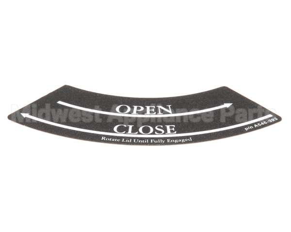 A546-393 Grindmaster Cecilware Decal,Shuttle Lid