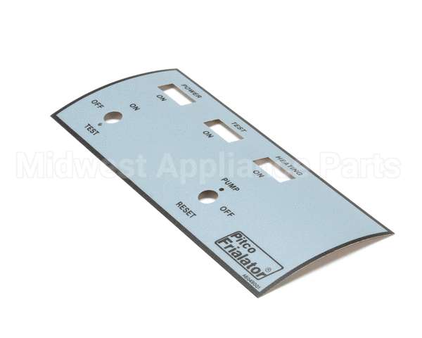 A6049001 Pitco Label,Ovrelay Fr Panel Left Hand E147Ufm