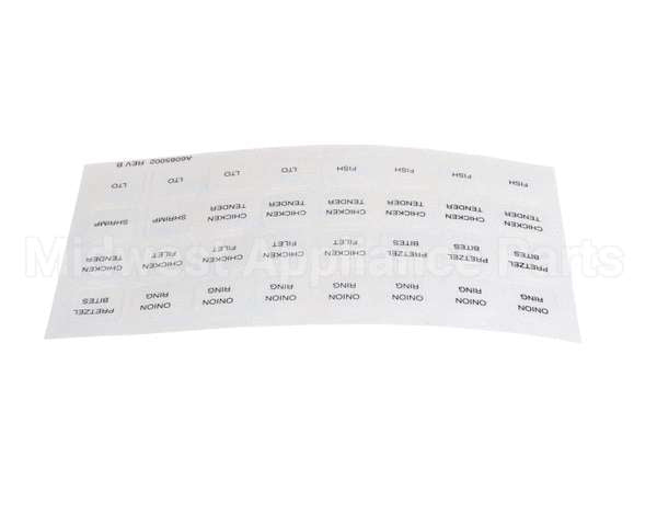 A6085002 Pitco Label,Culvers Rh